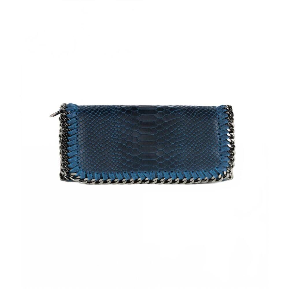 NEW GERMAN FUENTES women's handbag with gunmetal chain in navy blue